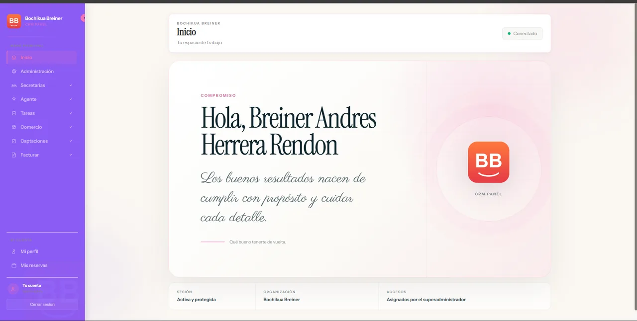 Panel de Bochikua Breiner, un tenant sobre el core de Bochikua